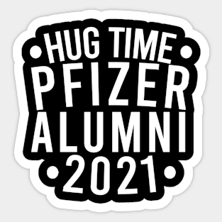 Vaccinated Pfizer Alumni White Sticker